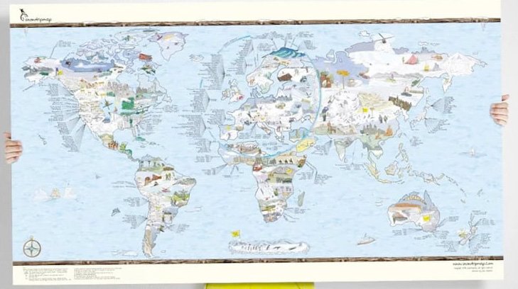 Carte du monde Surf