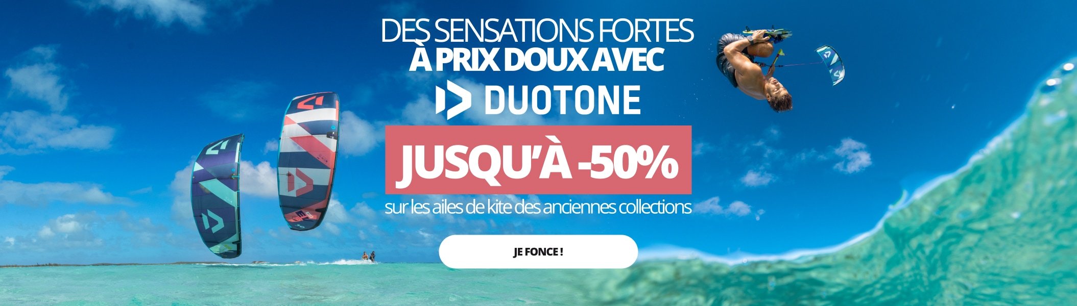 jusqu'à -50% sur l'ancienne collection ailes de kite duotone