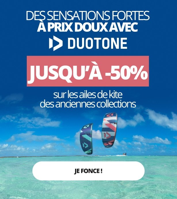 jusqu'à -50% sur l'ancienne collection ailes de kite duotone