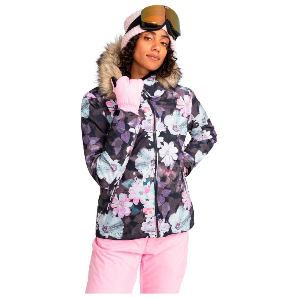 Blouson Ski Roxy Jet Ski True Black Blurry Flower Hiver 2024 Glisse proshop