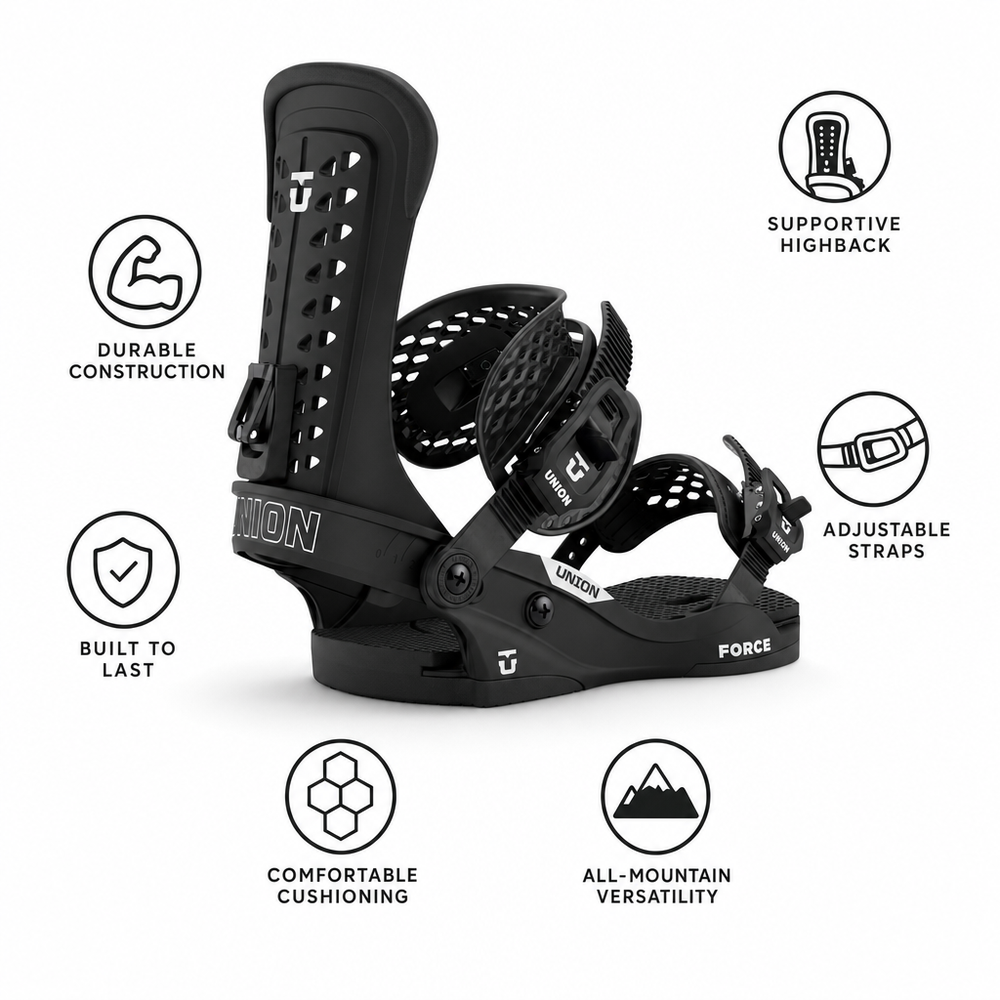 Fix Snowboard Union Force Classic Black - Hiver 2026 | Glisse-proshop