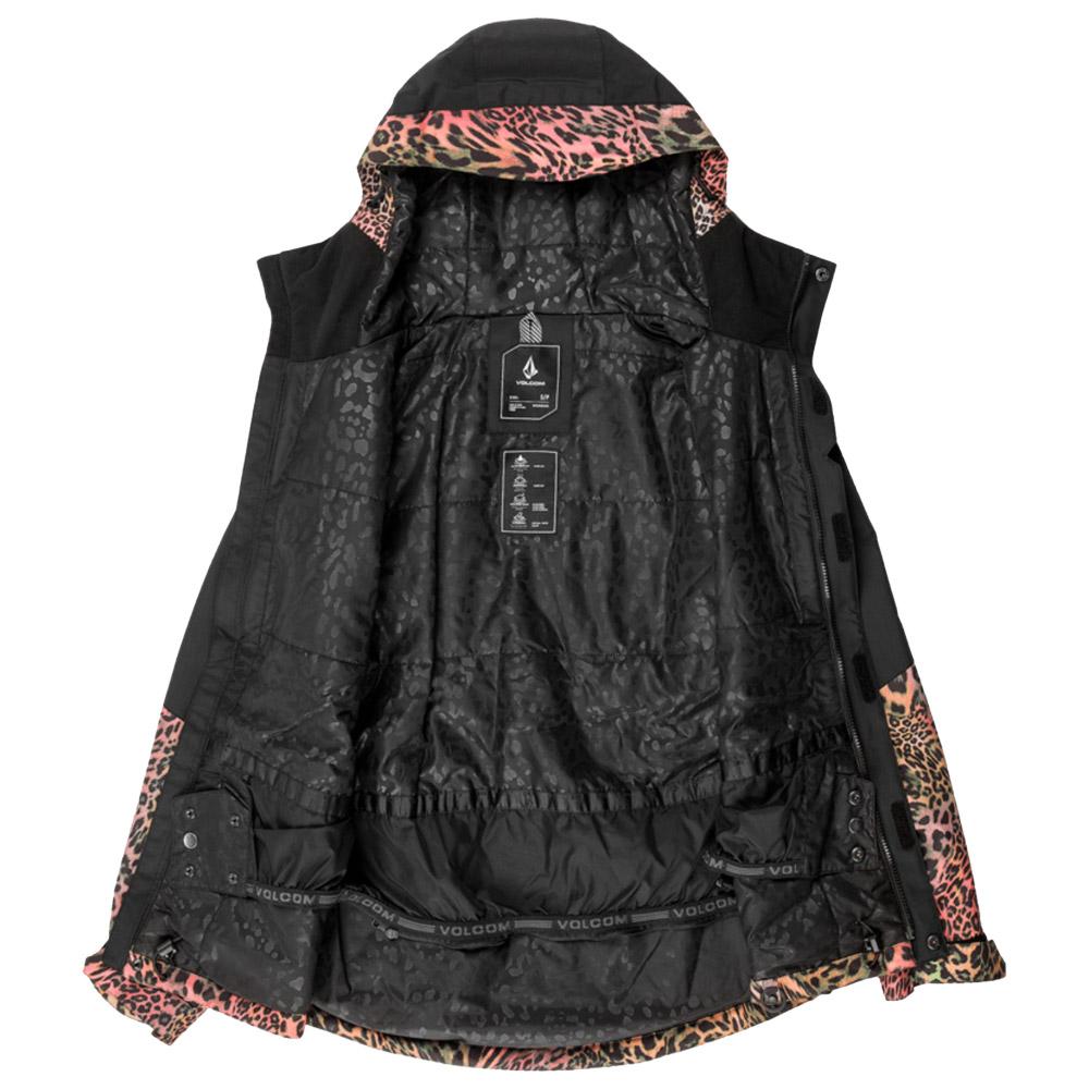 Veste De Ski/ Snowboard VOLCOM Femme XS - Rose, Jaune, Bleu - Avec Capuche - Occasion TBE