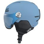 AZR Casque de ski avec visière Slider Visor Bleu Mat Irisé Bleu Multicouche Présentation