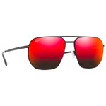 Maui Jim Lunettes de soleil Shark's Cove Noir Mat Hawaii Lava MauiBrilliant Présentation