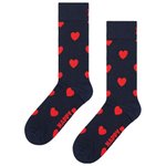 Happy Socks Chaussettes Crew Socks Heart Navy Présentation