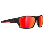 AZR Lunettes de soleil Wave Noire Mate Multicouche Rouge Présentation