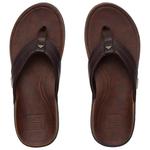 Reef Tongs Leather Offshore Dark Brown Présentation