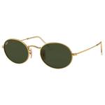 Ray Ban Lunettes de soleil RB3547 Oval Metal Polished Gold Green G-15 Présentation