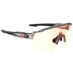 AZR Lunettes de soleil Race Rx Crystale Grise Noire Irisé Rouge Présentation