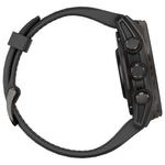 Garmin Montres GPS Fenix 8 Amoled Sapphire Titane Carbon Gray DLC Noir Gris Galet Côté