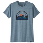 Patagonia Tee-shirt Cap Cool Daily Graphic Boardie Badge : Light Plume Grey X-Dye Présentation