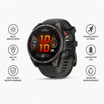 Garmin Montres GPS Fenix 8 Pro Amoled Titane Carbon Gray Résumé
