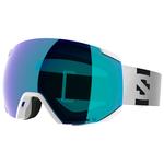 Salomon Masque de Ski Radium White Multilayer Mid Blue Présentation