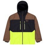 Picture Blouson Ski Object Jacket Cocoa Brown Black Acid Lime Présentation
