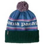 Patagonia Bonnet Powder Town Beanie Park Stripe Barnacle Blue Présentation