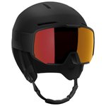 Salomon Casque visière Osmo Black Sigma Poppy Red Présentation