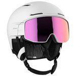 Salomon Casque visière Driver Prime Sigma Plus White Silver Pink + Sky Blue Présentation