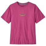 Patagonia Tee-shirt '95 Oval Logo Faded Magenta Présentation