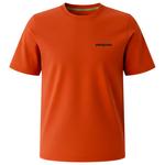 Patagonia Tee-shirt P-6 Logo Coal Orange Présentation