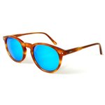 Binocle Eyewear Lunettes de soleil California Shiny Blond Tortoise Ice Blue Mirror Polarized Présentation