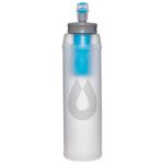 Hydrapak Gourde Ultraflask Speed 500ml + Filter Kit Malibu Blue Présentation