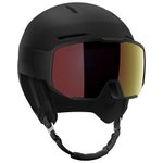 Salomon Casque visière Osmo Pro Black Sigma Photo Poppy Red Présentation