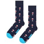 Happy Socks Chaussettes Crew Socks Glass Of Wine Navy Présentation