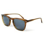 Binocle Eyewear Lunettes de soleil Square Shiny Wood Tortoise Grey Polarized Présentation