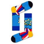 Happy Socks Chaussettes Super Mom & Dad Bleu Présentation