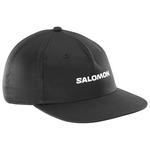 Salomon Casquettes Logo Flat Cap Deep Black Présentation