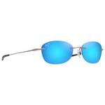 Maui Jim Lunettes de soleil Kaila Matte Light Ruthenium Blue Hawaii MauiUltra Présentation