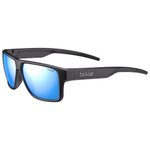 Bollé Lunettes de soleil Temper Black Matte Sky Blue Polarized Présentation