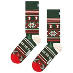 Happy Socks Chaussettes Crew Socks Christmas Sweater Dark Green Présentation