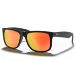 Ray Ban Lunettes de soleil RB4165 Justin Color Mix Matte Rubber Black Mirror Red Présentation