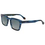 Binocle Eyewear Lunettes de soleil Matt Shiny Blue Wood Gradient Grey Polarized Présentation