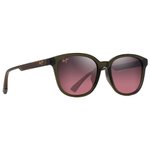 Maui Jim Lunettes de soleil Ku'ikahi Asian Fit Vert Transparent Brillant Maui Rose Minéral Superthin Présentation