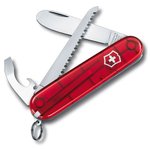 Victorinox Couteaux (couverts) My First Victorinox + Scie Red Translucide Présentation