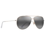 Maui Jim Lunettes de soleil Hauoli XL Doré Clair Brillant Cristaux Gris Neutre MauiPure Présentation