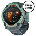 Garmin Montres GPS Instinct 3 Amoled Vert d'eau Avec Bracelet Bleu Crépuscule Présentation