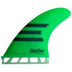Feather Fins Ailerons Surf Ultralight Dual Tab Green Présentation