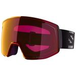 Salomon Masque de Ski Skarn Prime Black Sigma Poppy Red + Sigma Light Blue Présentation