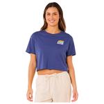 Rip Curl Tee-shirt Surf Side Cropped Navy Présentation