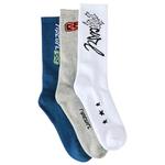 Rip Curl Chaussettes Retro Crew Sock 3-Pk Grey Heather Présentation