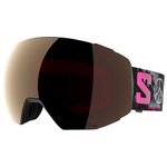 Salomon Masque de Ski Radium Prime Black Echo Sigma Gun Metal + Sigma Silver Pink Présentation