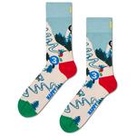 Happy Socks Chaussettes Crew Socks French Edition Ski Slope White Présentation