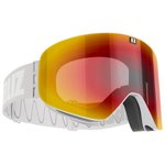 Bliz Masque de Ski Flow Matte Light Grey Brown Red Multi + Pink Présentation