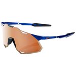100% Lunettes de soleil Hypercraft Xs Gloss Cobalt Blue Hiper Copper Mirror Lens Présentation