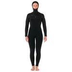 Rip Curl Combinaison Intégrale Womens Dawn Patrol Chest Zip Hooded 5/4 Black Présentation