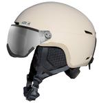 AZR Casque de ski avec visière Orion Visor Sable Mat Gris Miroir + Jaune Présentation