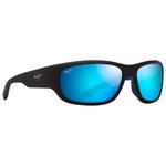 Maui Jim Lunettes de soleil Mauklele Matte Black Blue Blue Hawaii Mineral Superthin Présentation